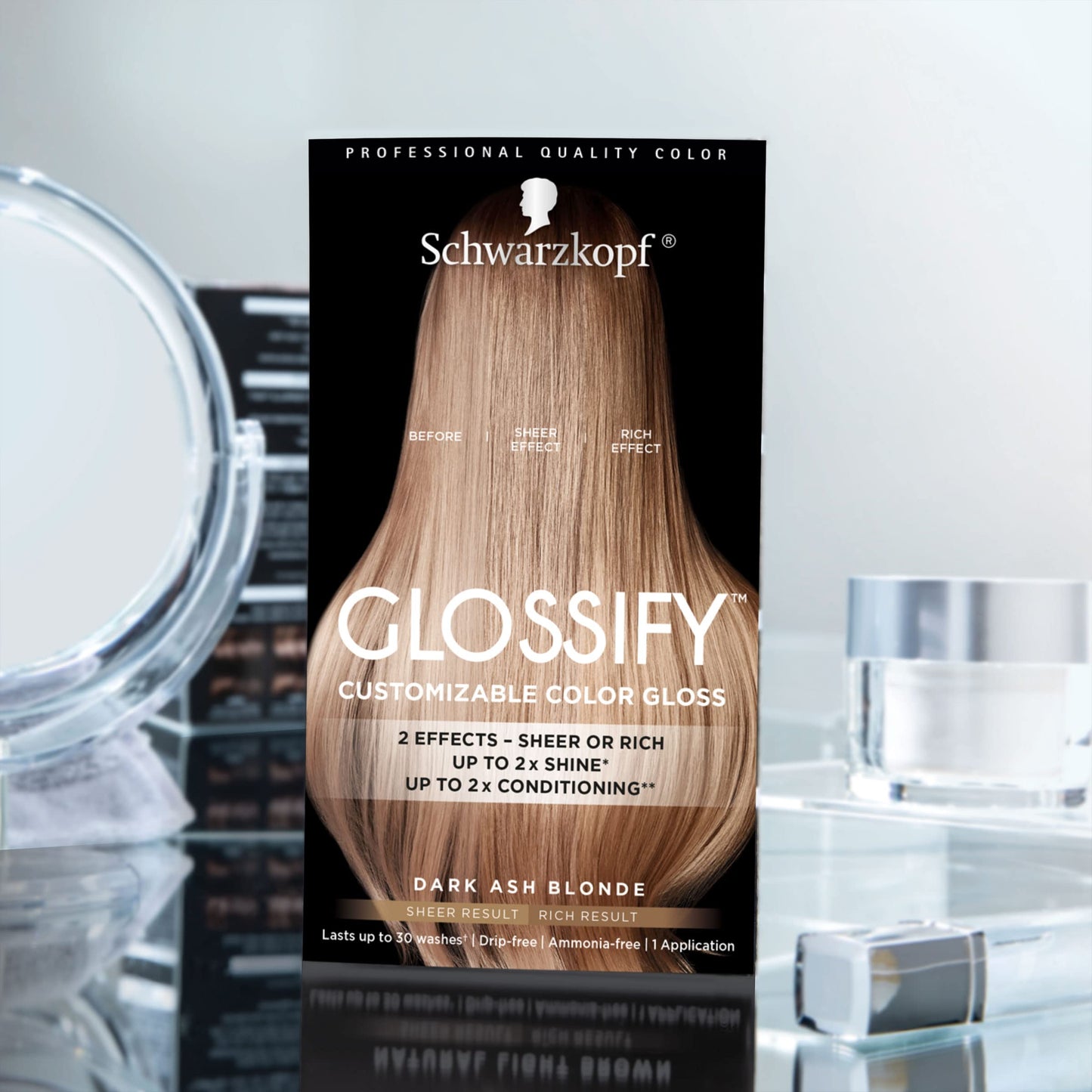 Schwarzkopf Glossify Customizable Color Gloss, Dark Ash Blonde