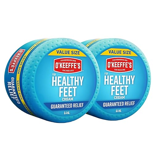 O'Keeffe's for Healthy Feet Foot Cream - 6.4 oz Jar (2 Pack) - Guaranteed Relief for Extremely Cracked, Dry Feet, Repairing Skincare, Instantly Boosts