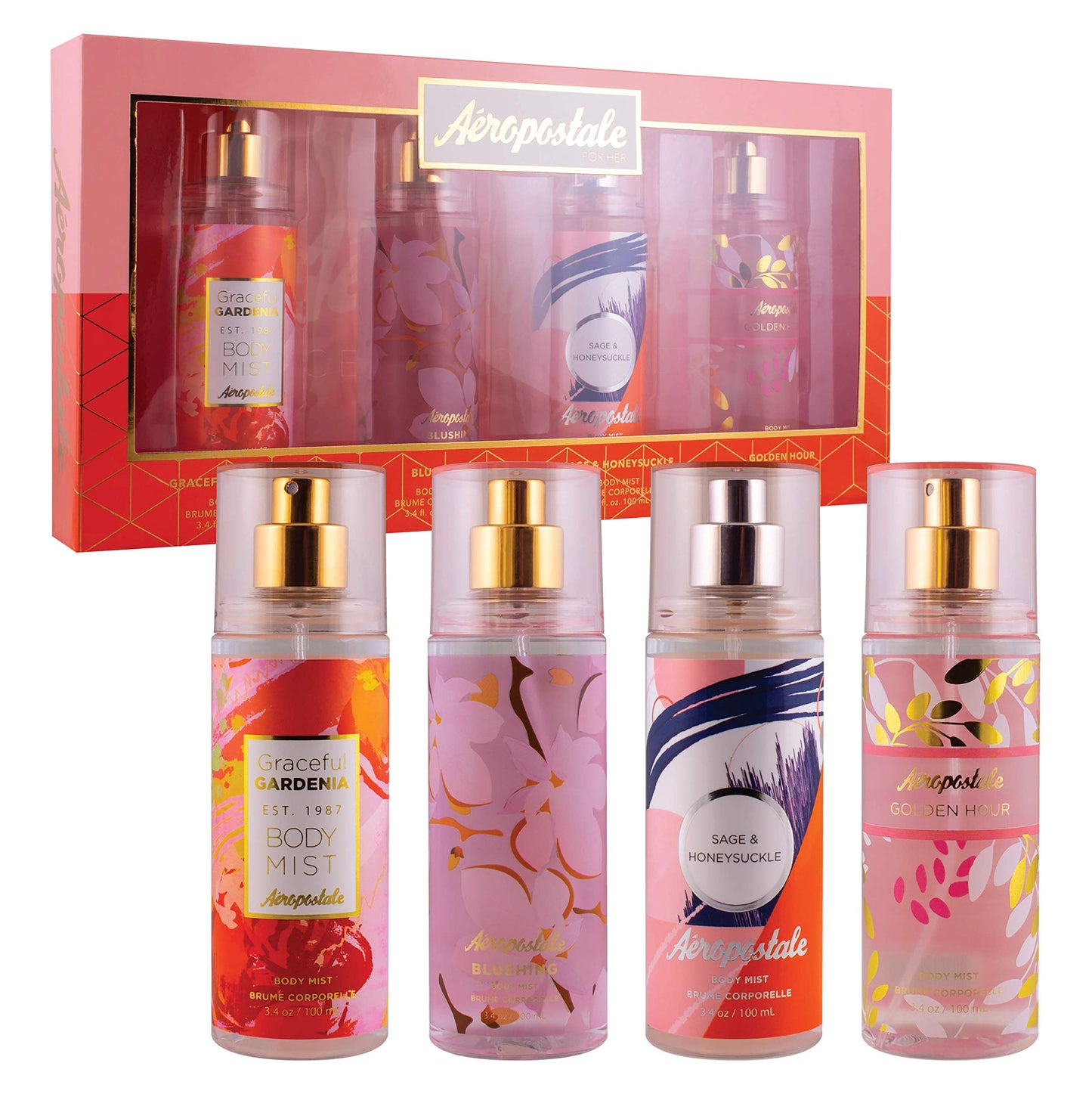 Aeropostale Artistic Expression Collection Gift Set for Her, 4pc 13.6 Fl Oz