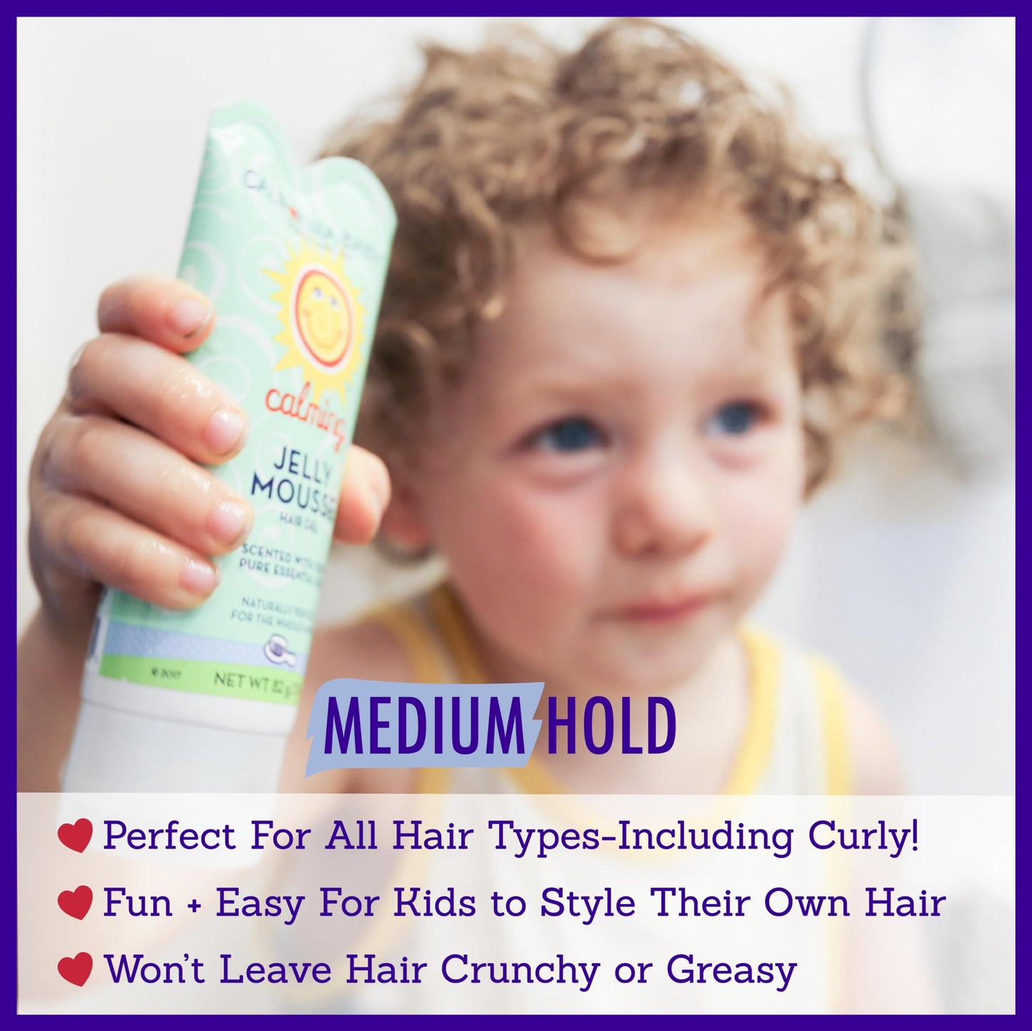 California Baby Calming Hair Gel for Kids | 100% Plant-Based Baby Hair Gel | Medium-Hold | Lavender Scent | Hypoallergenic| 82 g / 2.9 oz.