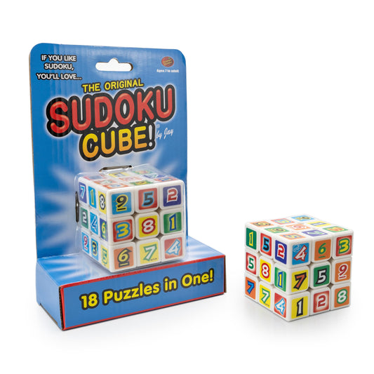 Sudoku Cube Portable Twist on Classic Game with 18 Puzzles - Enjoy Fun Brain Teasing for Kids & Adult