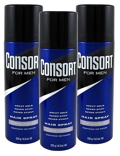 Consort Hair Spray 8.3 Ounce Regular Hold Aerosol (Pack of 3)