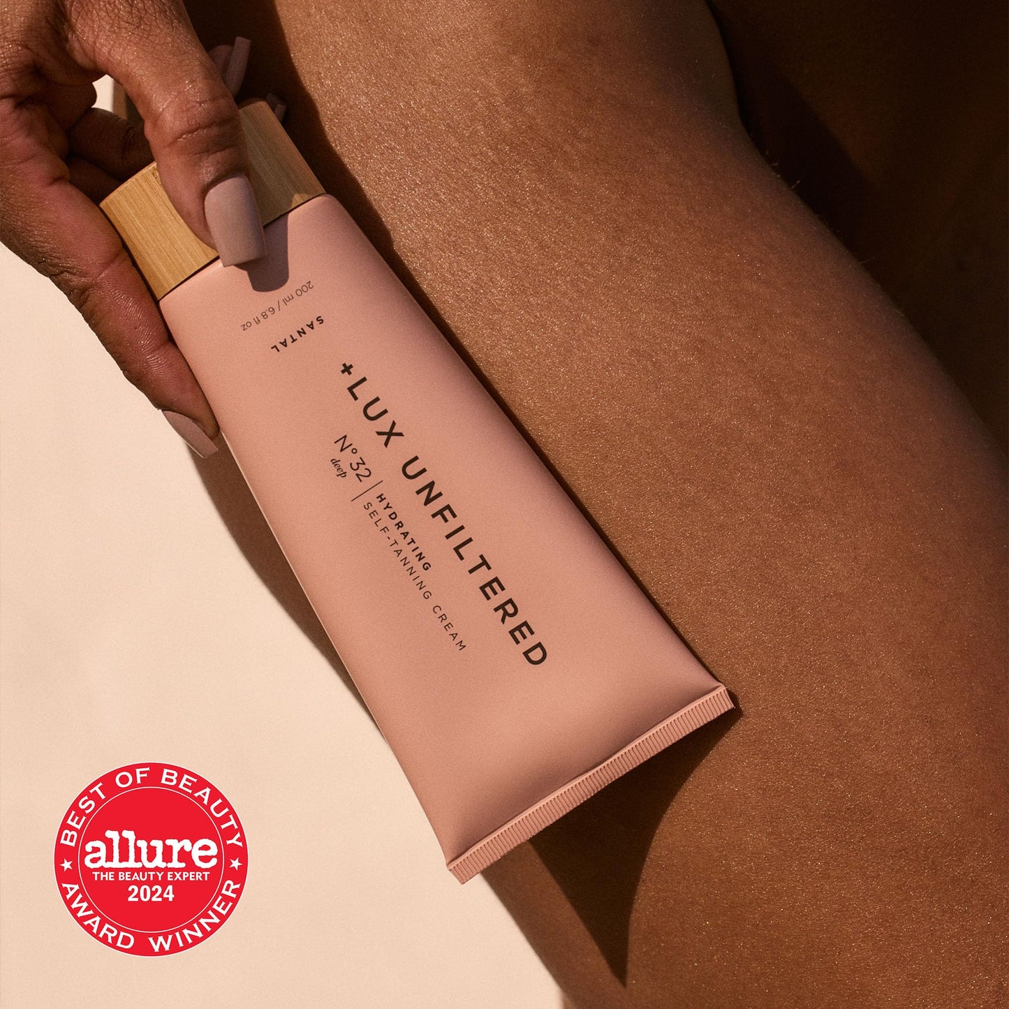 + Lux Unfiltered N°32 Deep Gradual Self Tanner, Hydrating Self Tanning Lotion with Shea Butter & Squalane - Non-Sticky, No Transfer, Natural-Looking