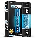 Portable Hydrogen Water Bottle Generator: 280ML Water lonizer Machine with 5800PPB+,SPE/PEM Technology,5/10min,Rechargeable Aquahealth Hydrogen