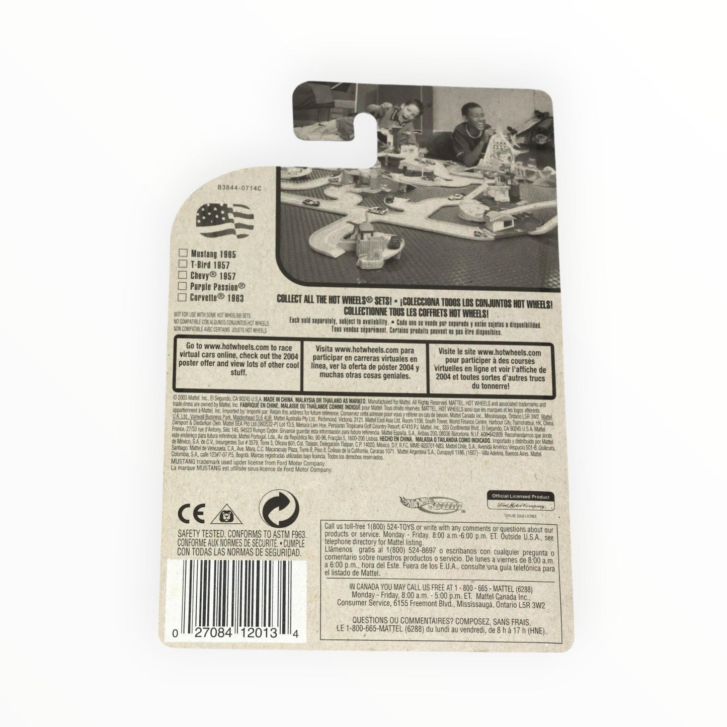 Star Spangled 2 Series#1 Mustang 1965 #2004-123 Collectible Collector Car Mattel Hot Wheels