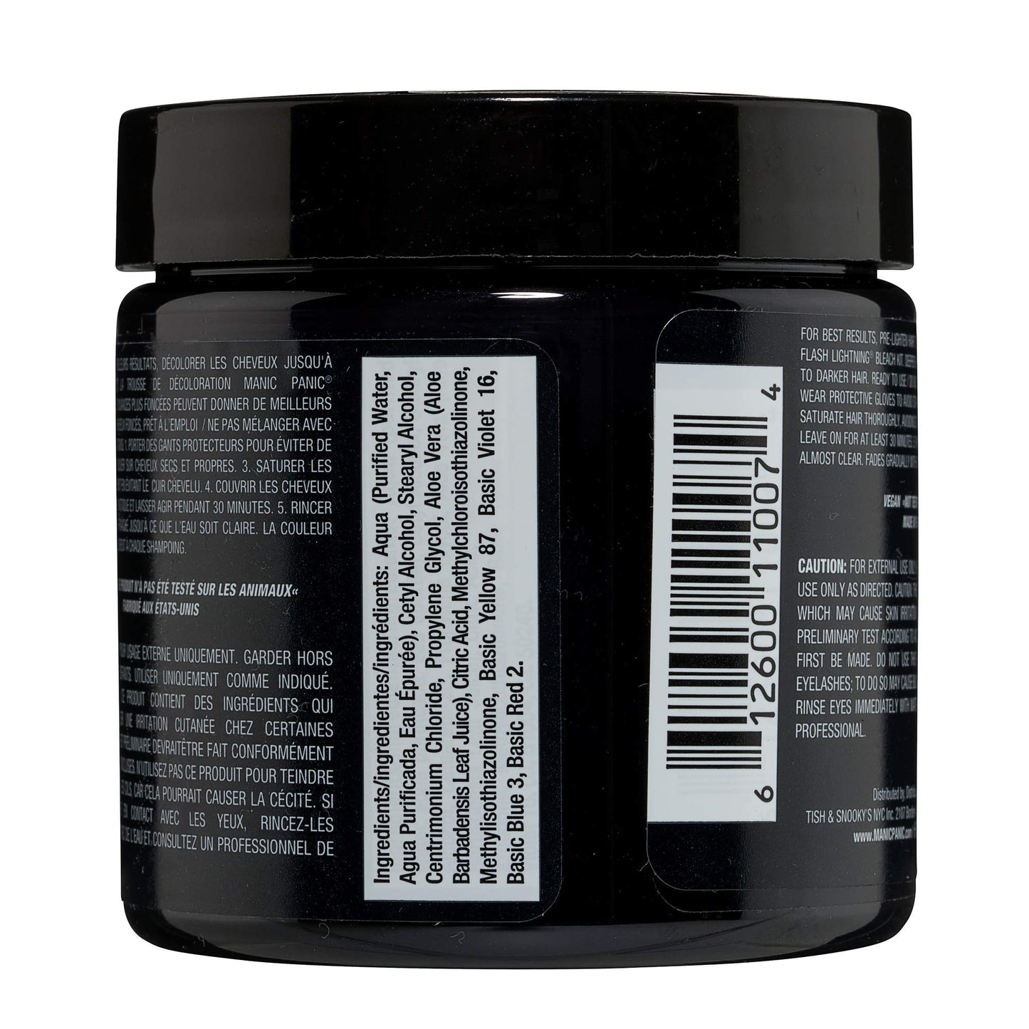 MANIC PANIC Classic Raven Semi Permanent Hair Color - Cool-Toned Black Hair Dye for Women & Men That Lasts 4-6 Weeks - Vegan, Ammonia & Cruelty-Free