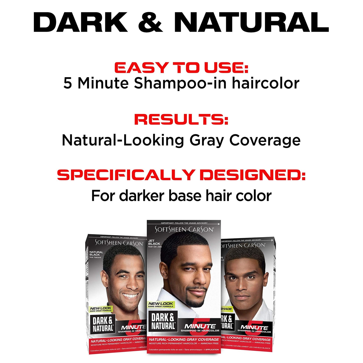 SoftSheen-Carson Dark & Natural 5 Minute Shampoo-In Haircolor, Jet Black