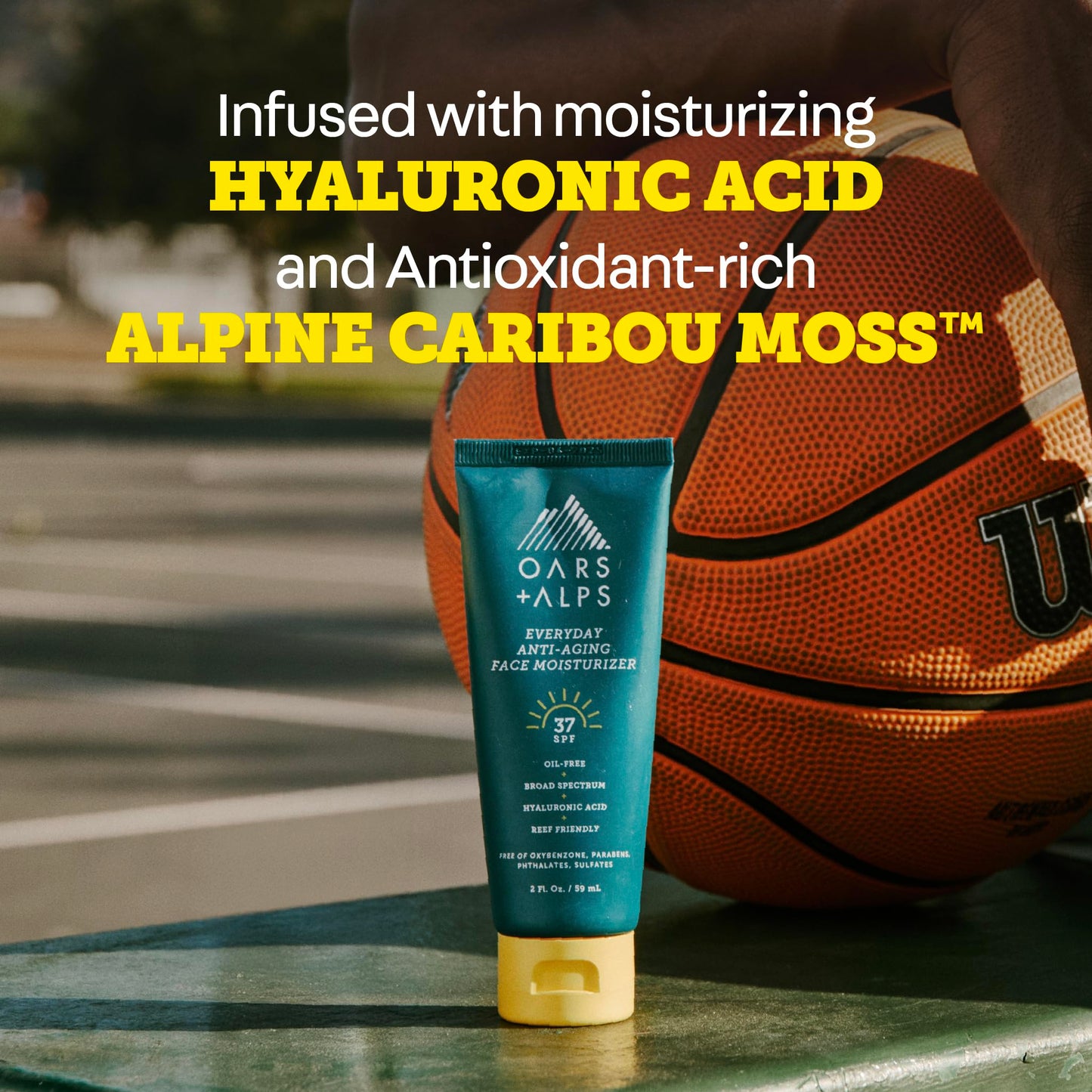 Oars + Alps Travel Sunscreen for Face & Everday Use, SPF 37 Anti Aging Face Sunscreen & Body Lotion, Infused with Hyaluronic Acid, Vitamin E and B5