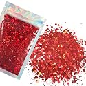 Red Face & Body Glitter - Cosmetic Grade Chunky Glitter - Uses Include: Festival Rave Makeup Face Body Nails Resin Arts & Crafts, Resin, Tumblers