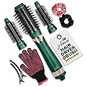 Asani Hot Air Brush - Multipurpose Blow Dryer Brush with Interchangeable Heads, Heated Round Brush for Curling or Straightening, Volumizer and Styling