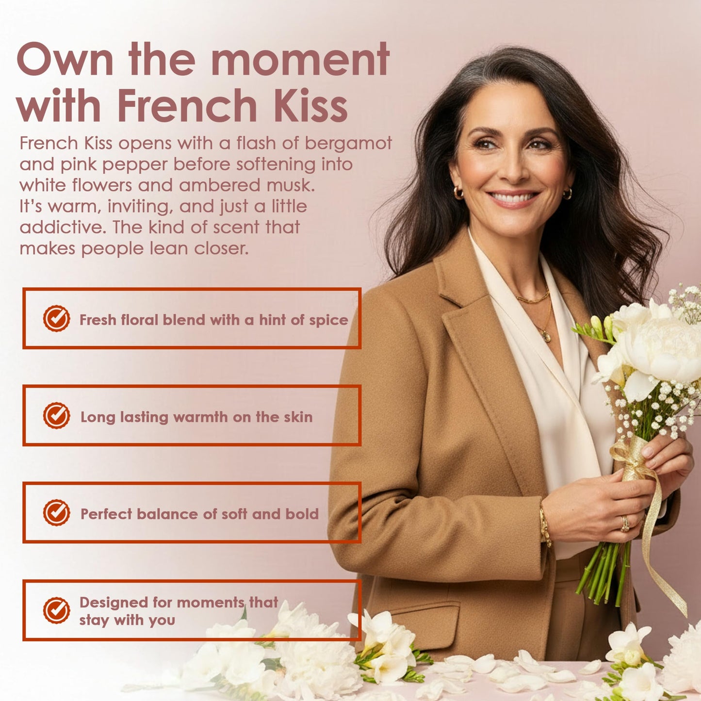 TAHARI Eau de Parfum for Women - Sweet & Seductive French Kiss Long-Lasting Fragrance, Affordable Perfume for Ladies, Elegant Cologne, Feminine Scent