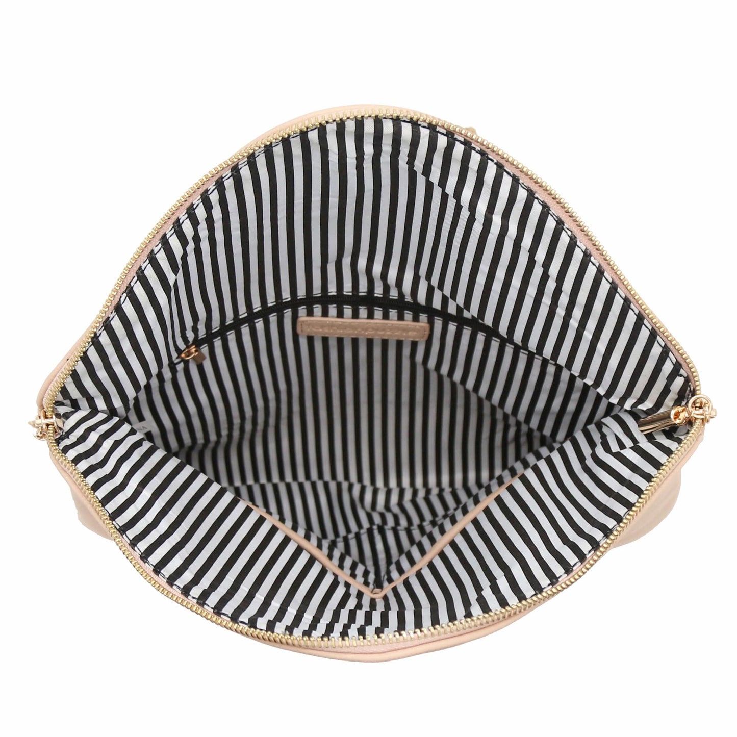 FashionPuzzle X-Large Envelope Clutch Bag with Chain Strap (Rose Gold)