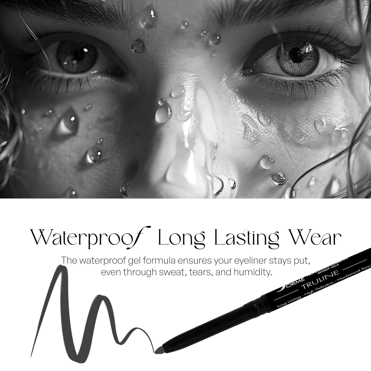 SORMÉ Truline Professional Mechanical Smudge Proof Eyeliner Pencil - Vitamin E Waterproof Gel Formula with Finest Color Pigment & Ultra Creamy