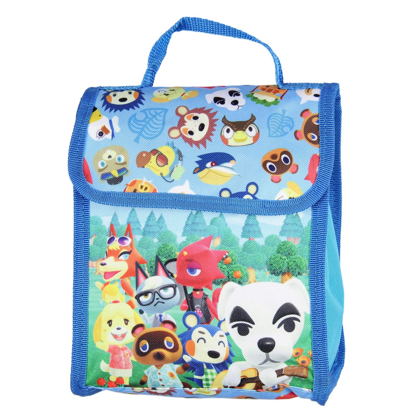 Bioworld Animal Crossing Character Print Backpack 5 pc Set Lunch Tote Keychain