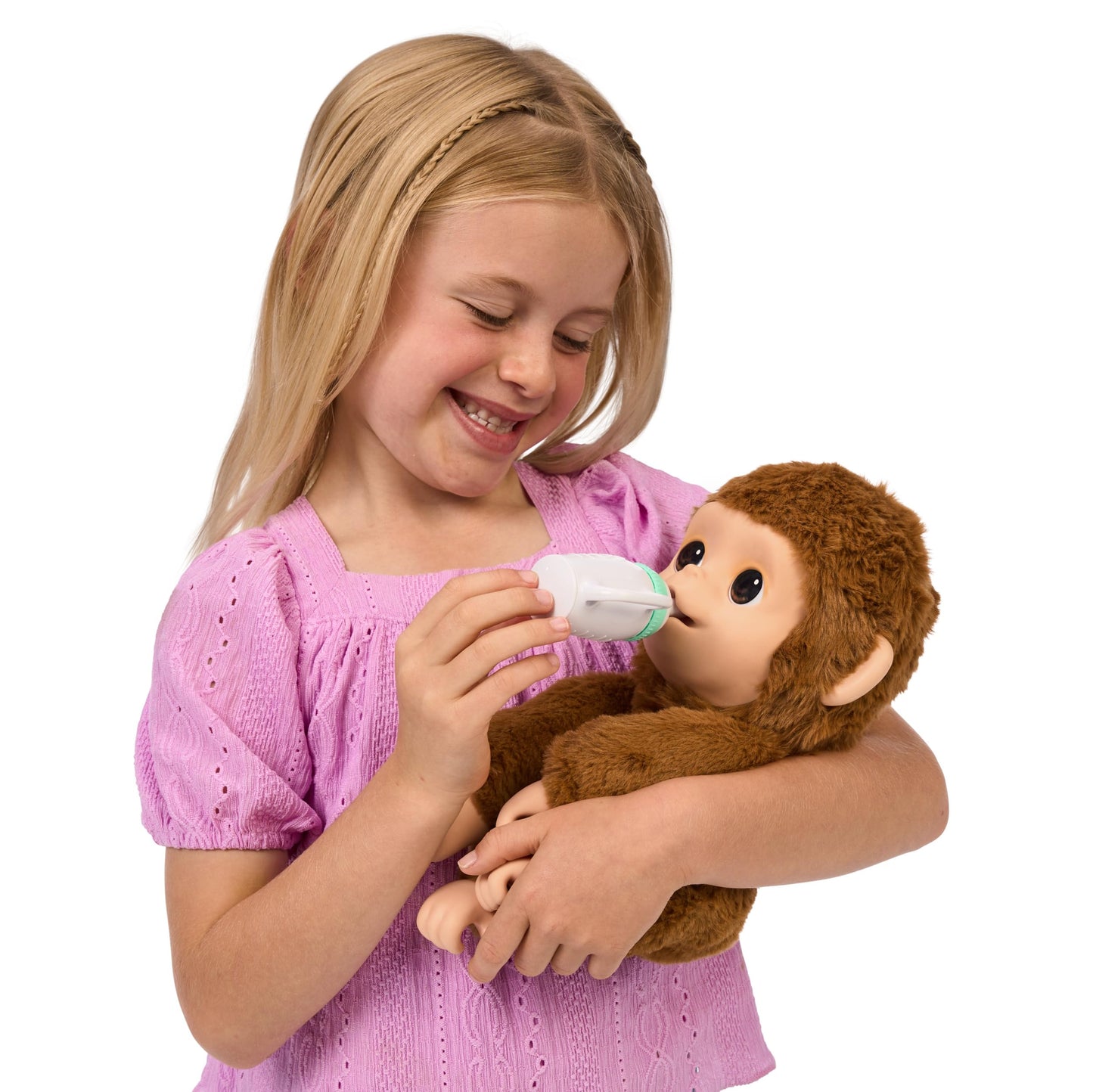 Little Live Pets My Baby Monkey Mango, 50+ Sounds and Reactions, Plush Interactive Monkey Toy Set with Accessories, Interactive Pets for Kids Ages 4+