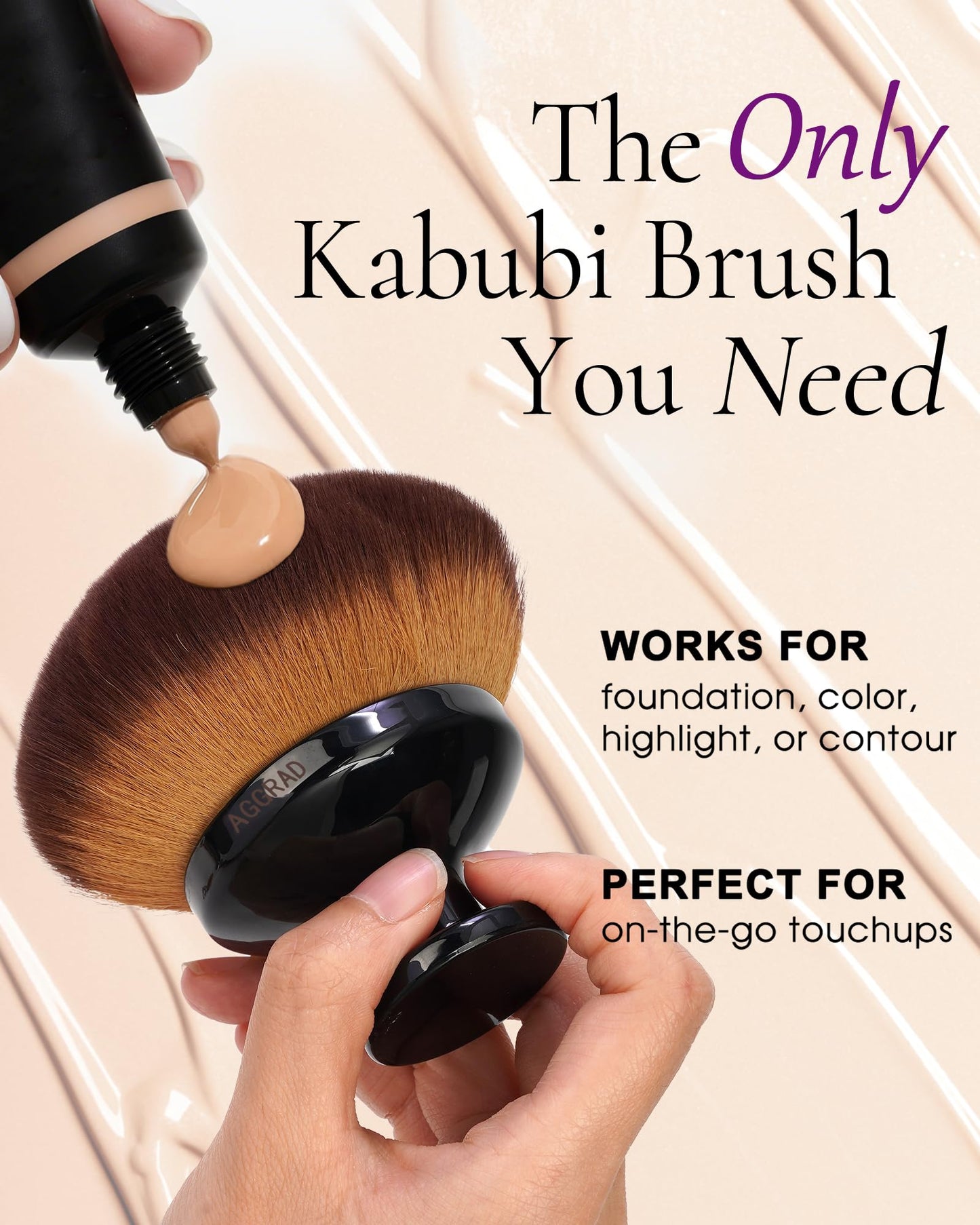 Ultra Large Blend & Blur Kabuki Brush for Body Leg Makeup Tattoo Cover Up Self Tanning, Self Tanner Brush for Self Tan, Back Tanning Applicator Beauty and Personal Care YOSHUYUKI