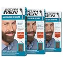 Just For Men Mustache & Beard, Beard Coloring for Gray Hair with Brush, With Keratin Biotin Aloe and Coconut Oil for Healthy Facial Hair