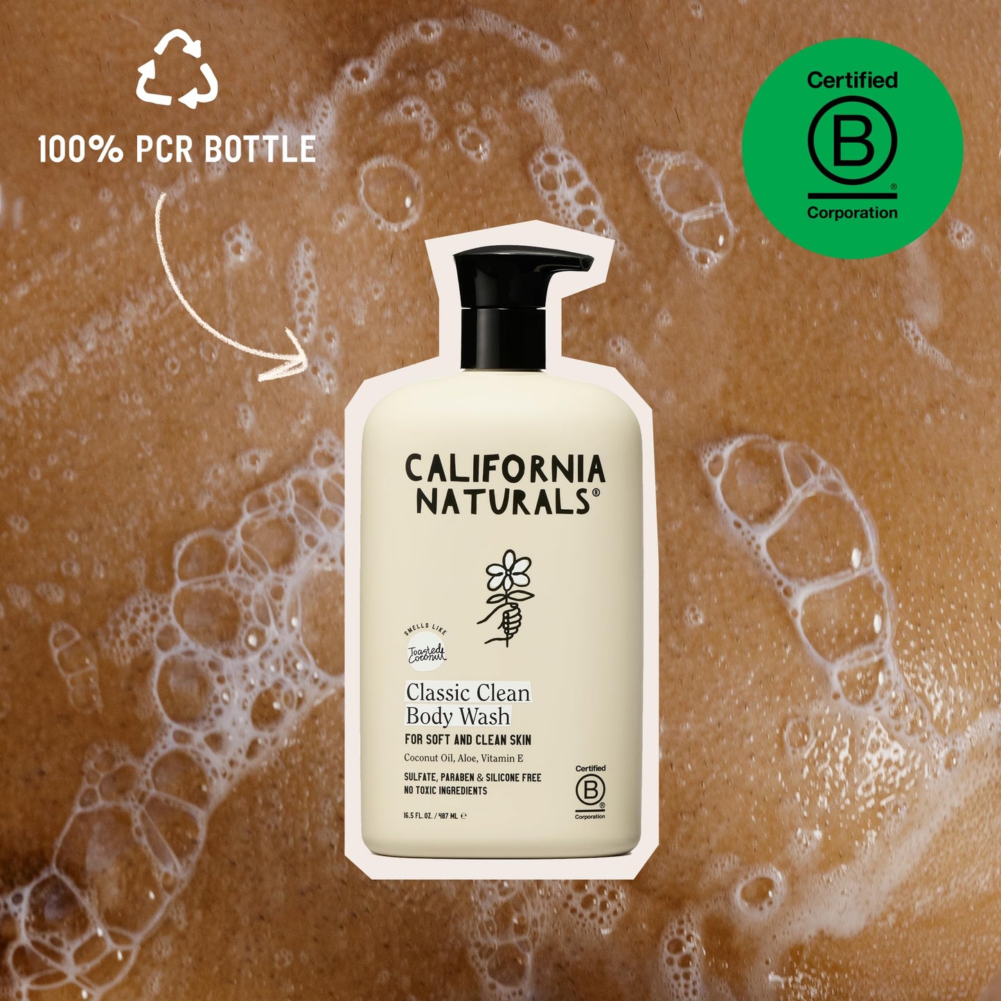 California Naturals Classic Clean Toasted Coconut Body Wash 2-Pack, Coconut Oil, Shea Butter & Aloe, Naturally Scented, Sulfate, Paraben & Silicone Beauty and Personal Care California Naturals