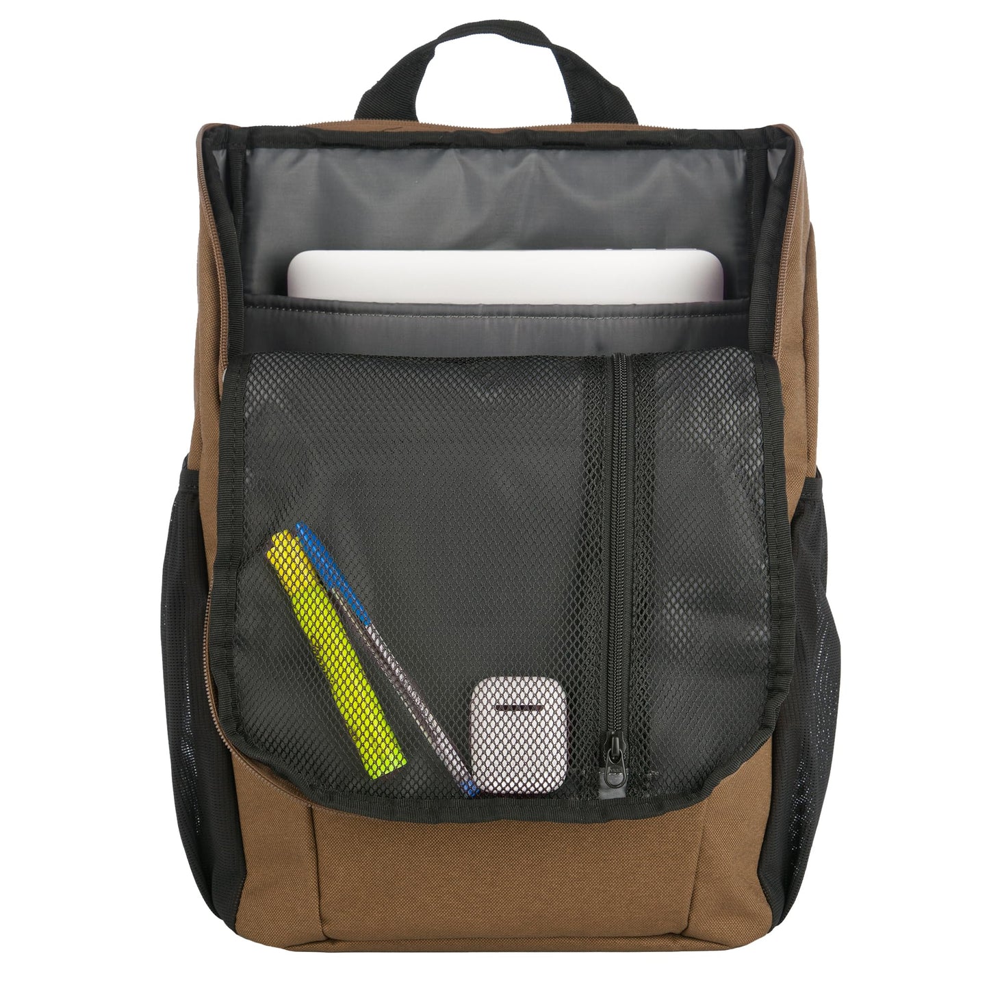 WOLVERINE Lightweight | Water Resistant | Rugged | Laptop Backpack for Travel or Work, Top Loader-Chestnut, 25L