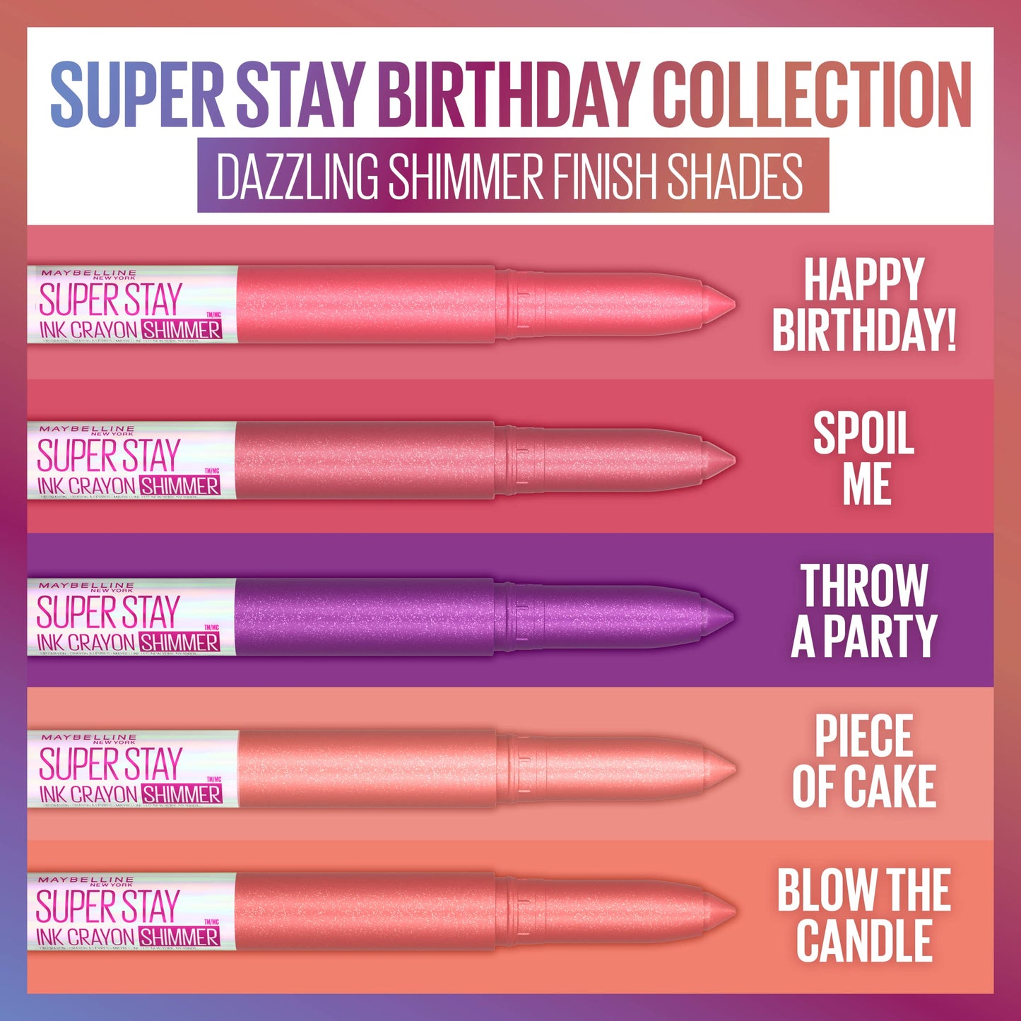 MAYBELLINE New York Super Stay Ink Crayon Matte Longwear Lipstick Makeup, Long Lasting Matte Lipstick with Built-In Sharpener, Limited Edition