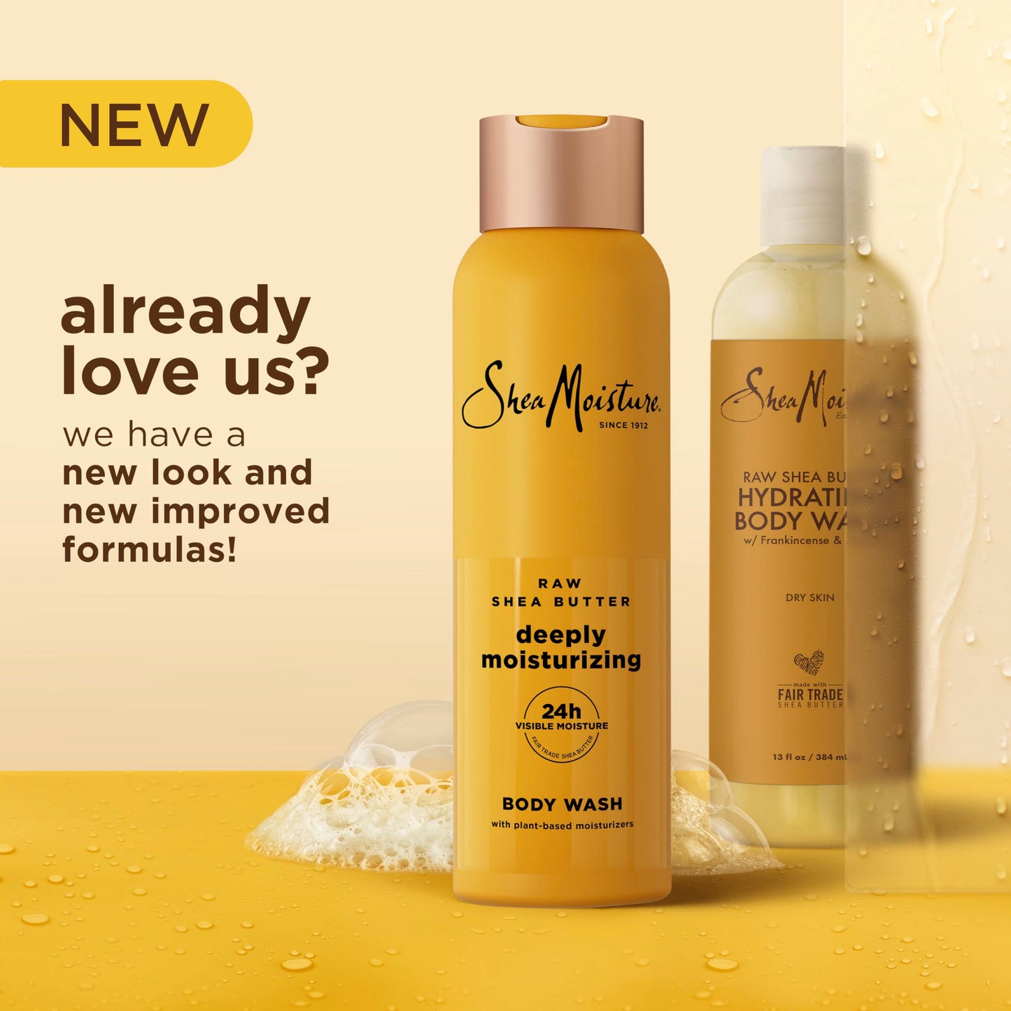 SheaMoisture Raw Shea Butter Body Wash Moisturize and Restore Deeply Moisturizing body wash for 24H Visible Moisture for Healthy, Glowing Skin 18 oz