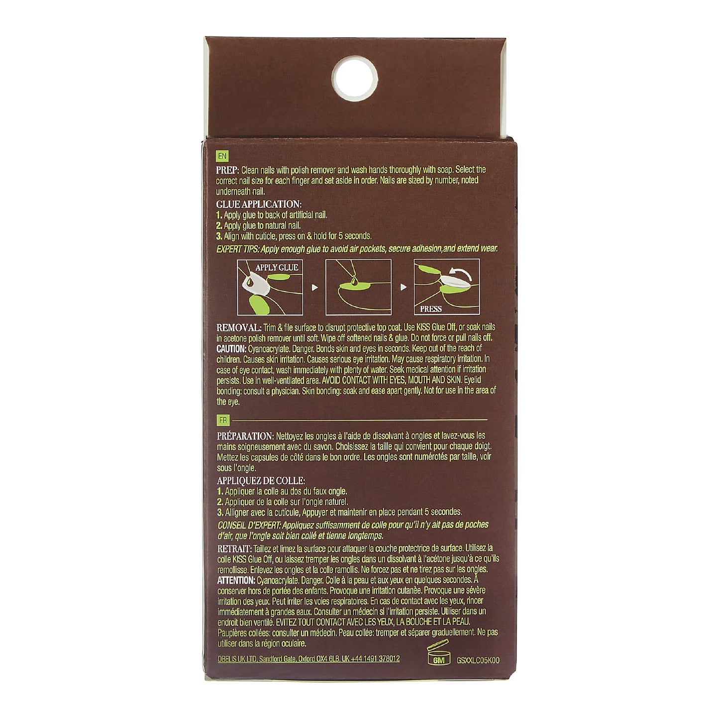 GoldFinger Press On Nails Full Cover Nails Glue On Nails Manicure XXL Fake Nails with Glue (Moonlight) Beauty & Personal Care Goldfinger