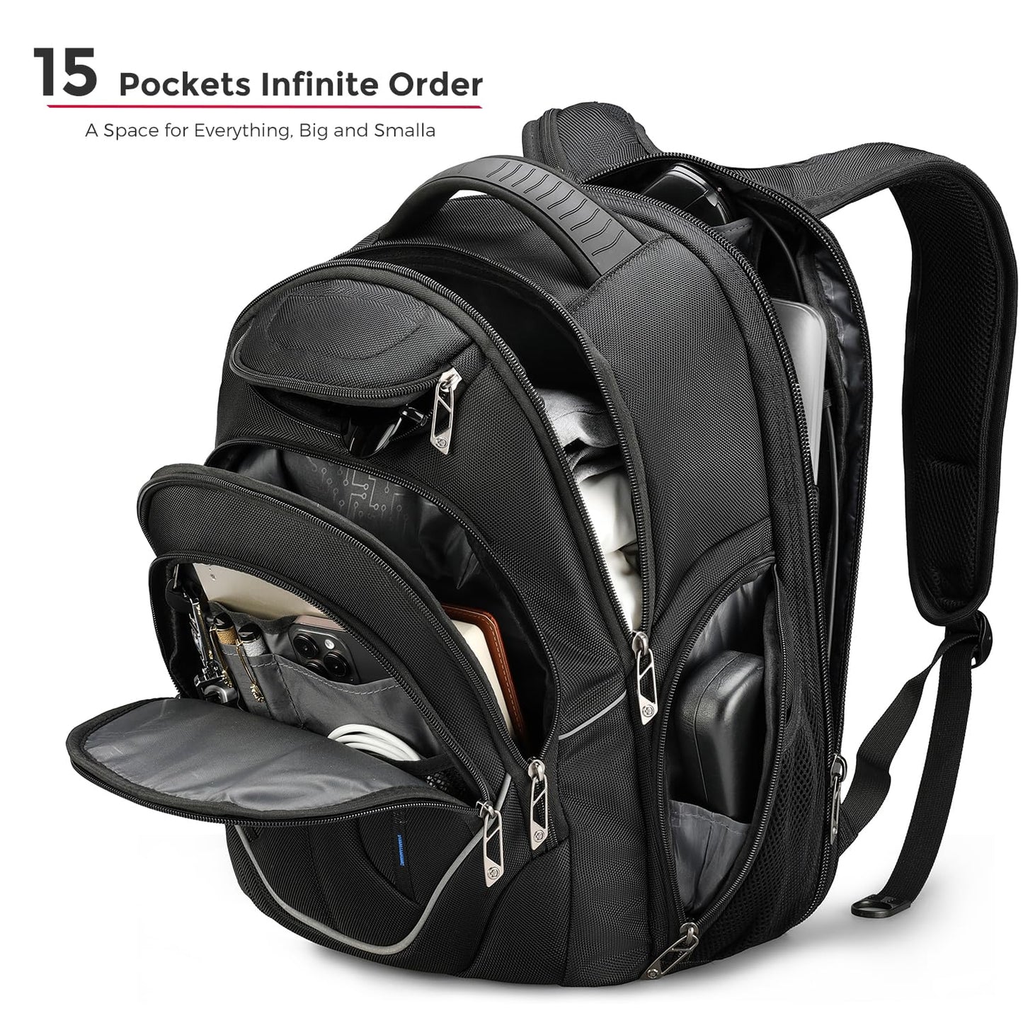 Swissdigital Design TSA Business Laptop Backpack For Men,Travel Backpack With USB Charging Port,College Tech Backpacks With RFID Pockets Presents For Men Fits 15.6 Inch Computer | J16BT-1