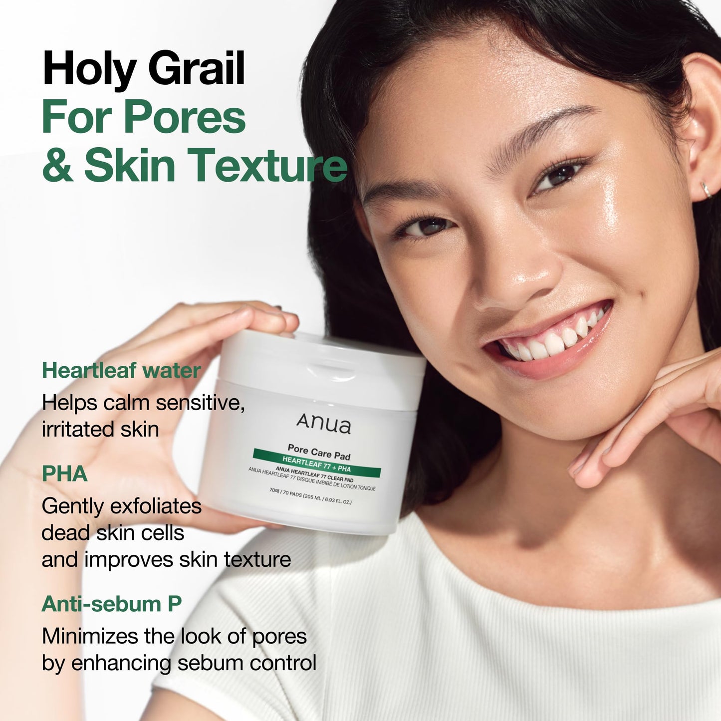 ANUA Heartleaf 77 Toner Pad 70 Sheets, PHA Dead Skin Care Low pH with Korean toner pads, Daily exfoliating, Quick & Easy Facial Mask With Hearleaf