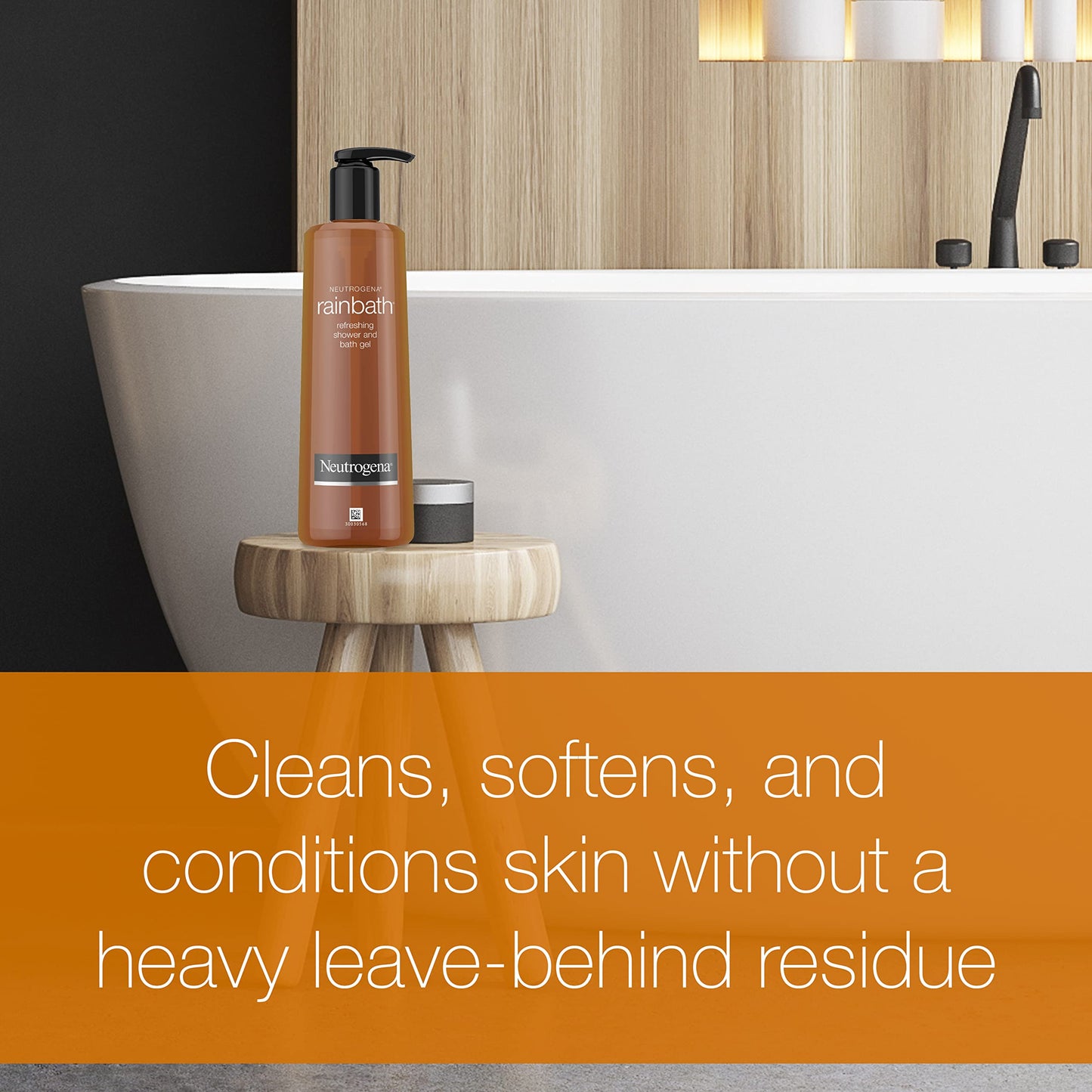 Neutrogena Rainbath Refreshing & Cleansing Shower & Bath Gel, Moisturizing Daily Body Wash Cleanser, Bath Gel & Shaving Gel for Soft Skin, Lathering