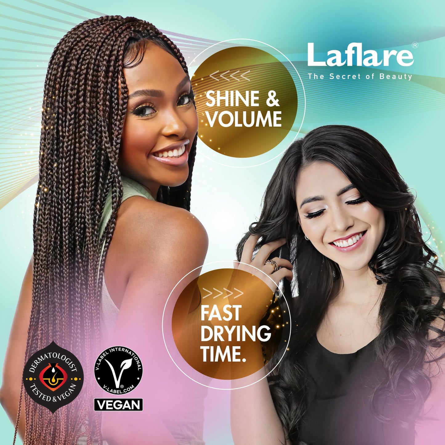 Laflare New Travel Size Mousse Foam - Hair Styling, Shine and Volume Mousse for Braid (Musk)