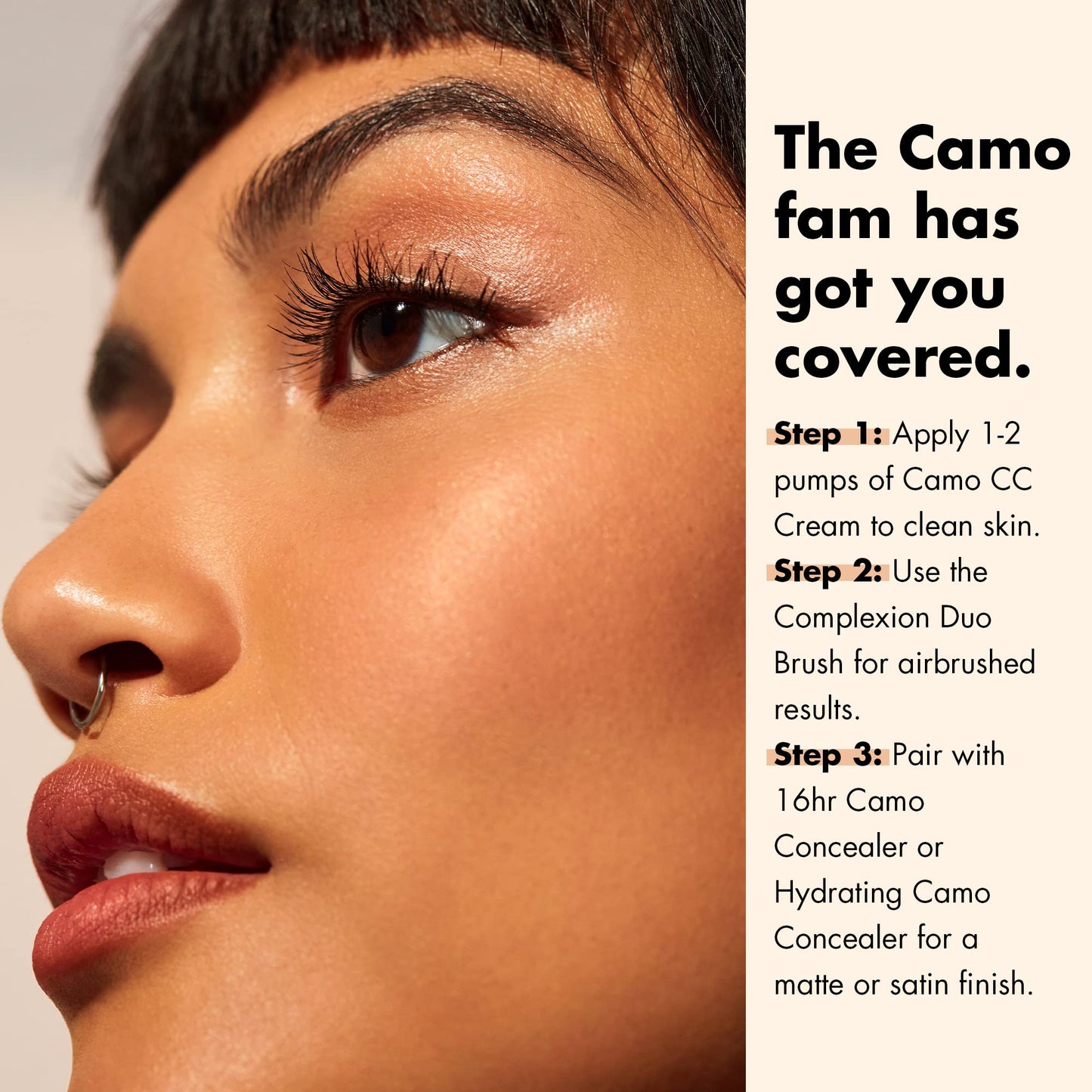 e.l.f. Camo CC Cream, SPF 30 Color-Correcting Medium-To-Full Coverage Face Foundation, Delivers An Airbrushed Finish, Vegan & Cruelty-Free, Rich 660 N