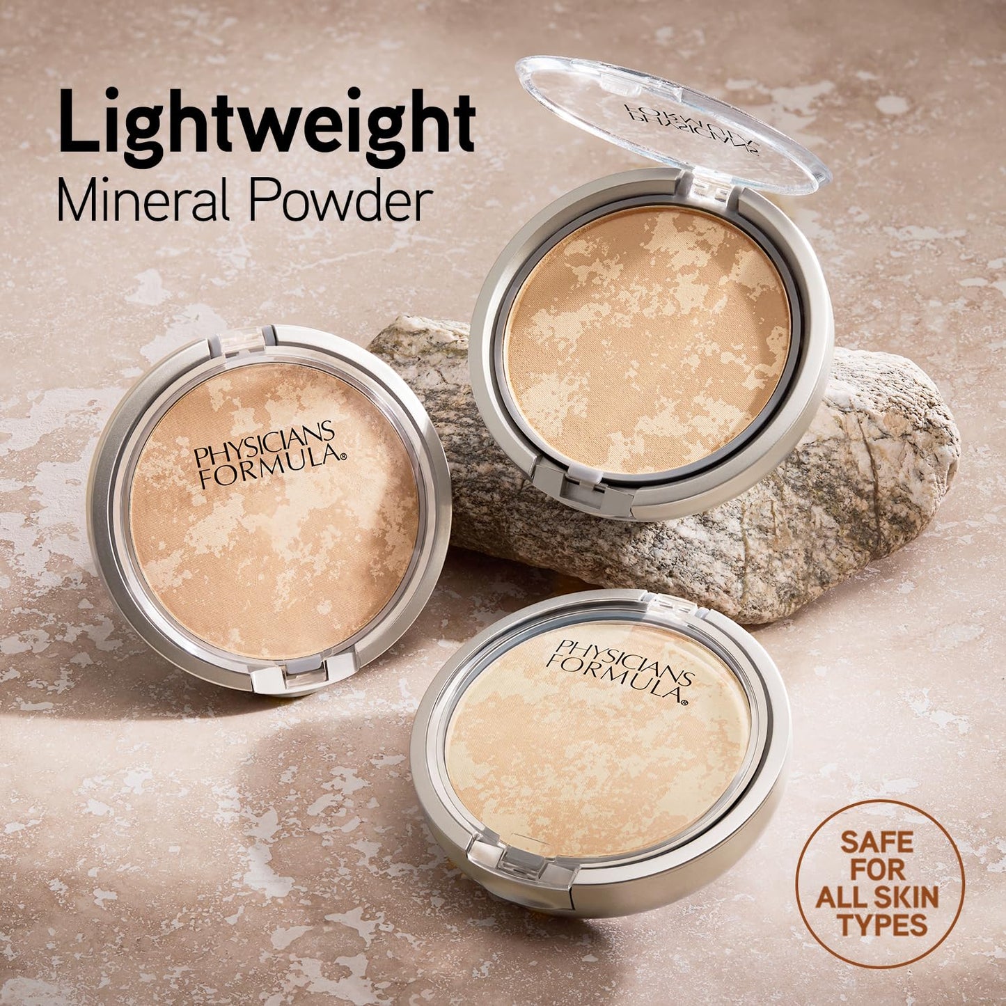 Physicians Formula Mineral Wear Talc-Free Face Powder, Light Coverage Mineral Makeup for Sensitive Skin - Buff Beige