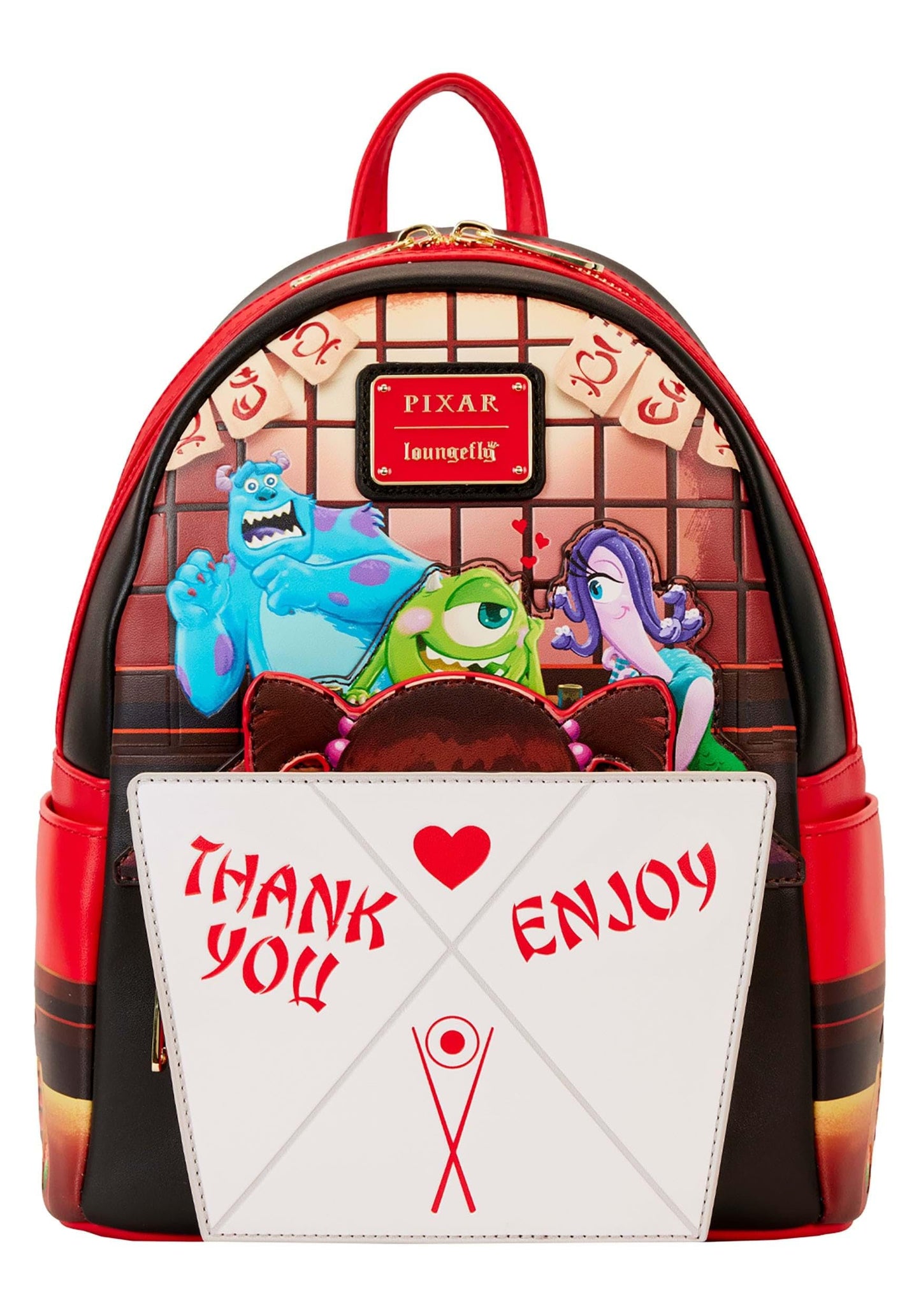 Loungefly Monsters, Inc. Harryhausen's Takeout Boo Pop-Up Mini Backpack
