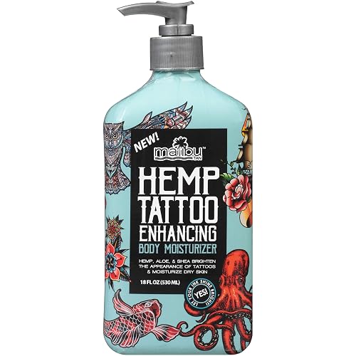 Malibu Tan Hemp Tattoo Enhancing Body Moisturizer, 18 fl. oz. (Pack of 2)