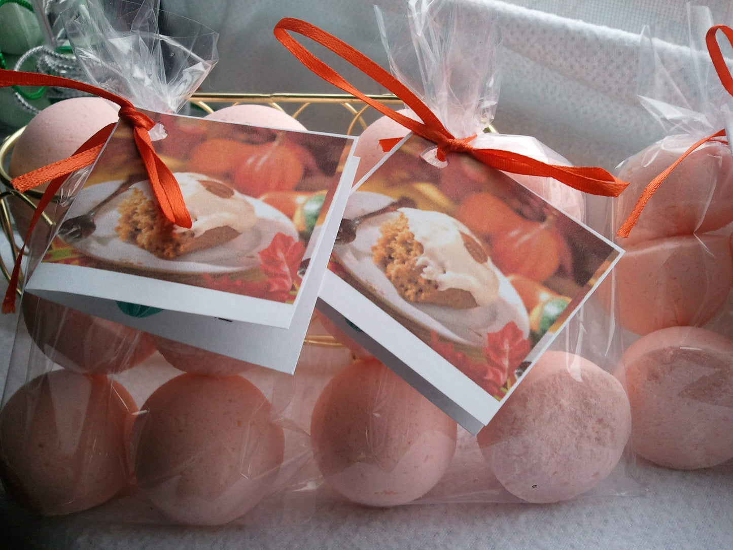 Spa Pure Pumpkin Bath Bombs: 3 Pumpkin Creme Brulee Bath Bomb Fizzies, XL 5 Oz Each, Handmade with Shea, Mango, Cocoa Butter, Ultra Moisturizing…