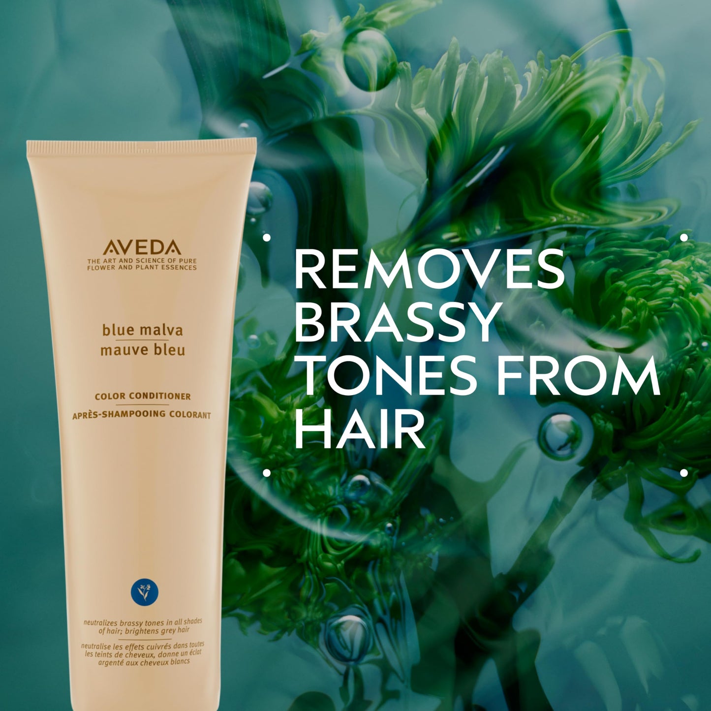 Aveda Blue Malva Color Conditioner | Purple Conditioner for Silver, Gray, Blonde Hair | Neutralizes Brassiness | Deeply Conditions Hair, 8.5 Fl Oz
