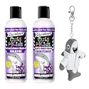 Sharkey's Grape Scented Kids Shampoo and Conditioner with Baby Shark Plush Backpack Clip or Lunchbox Clip - Sulfate Free and Paraben Free!…