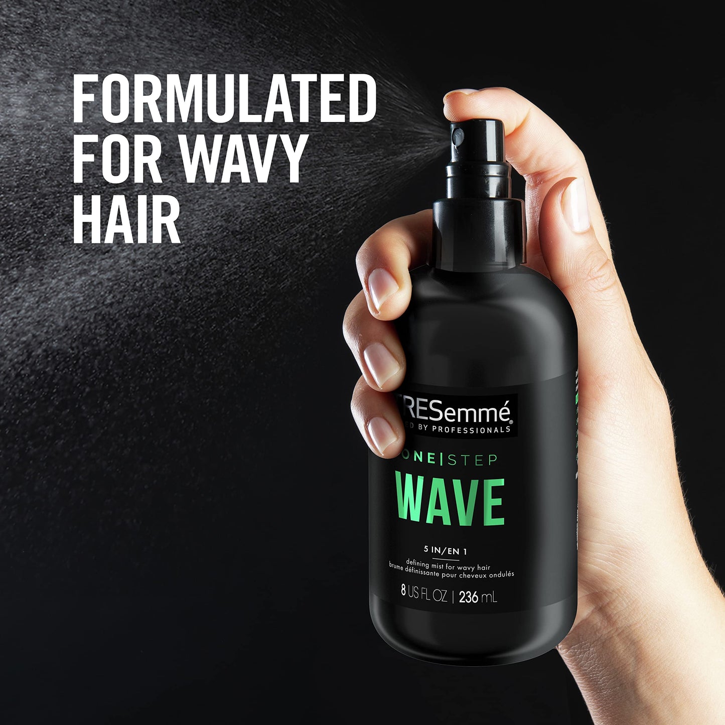 TRESemmé One Step 5-in-1 Leave-In Hair Styling Mist for Wavy Hair Wave Defining Mist Hair Care Product to Enhance Natural Waves 8 oz