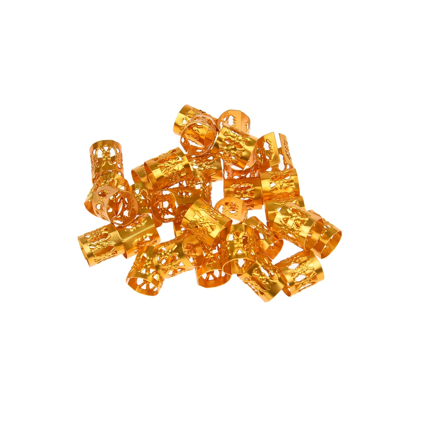 hair braid cuff gold and silver 200pcs - Kare & Kind 200x Aluminum Hair Cuffs