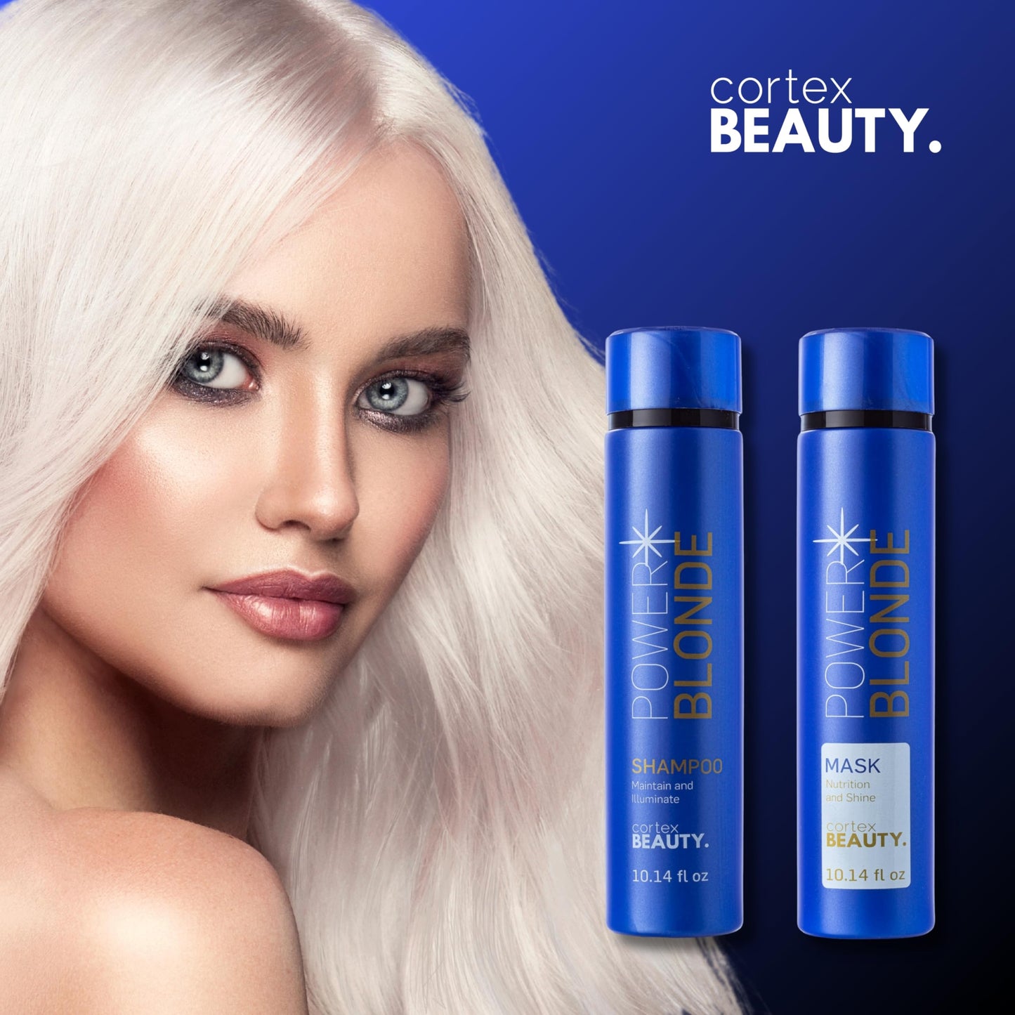 Cortex Beauty Power Blonde | Blonde Perfecting Shampoo & Mask Bundle | 10.14oz