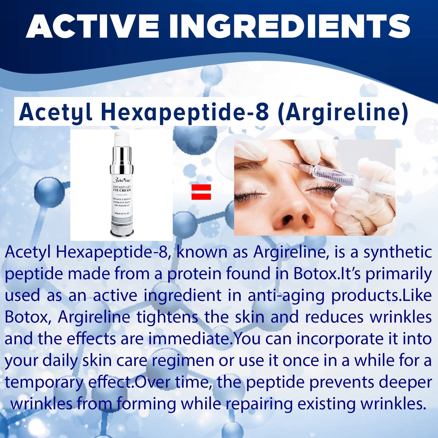 Care Me Eye Tightening Cream – Instant Eye Bag & Wrinkle Remover, Puffiness Reducer & Face Tightener for Men & Women, 10ml