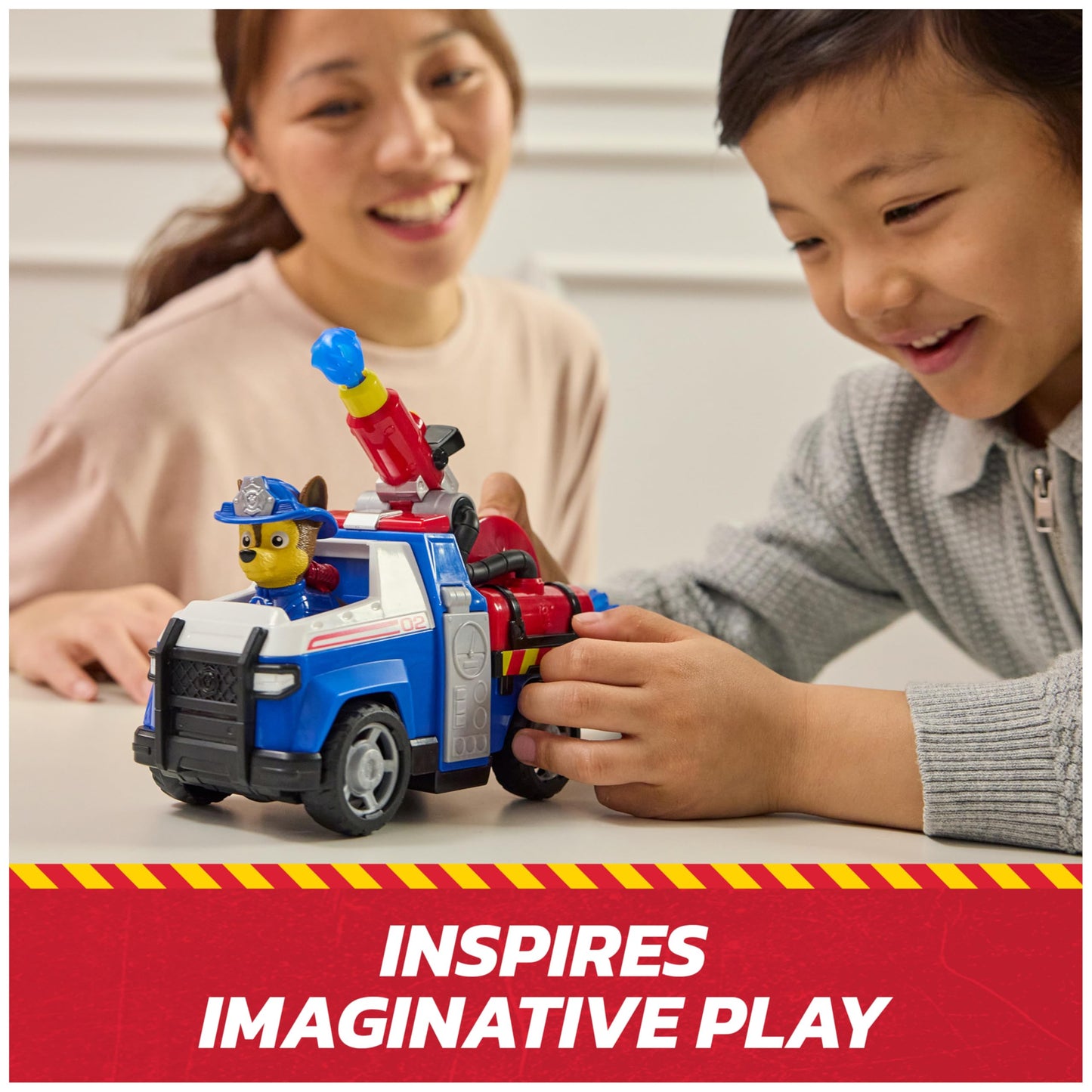 Paw Patrol Fire Rescue: Chase Rescue Fire Cruiser with Action Figure, Projectile Launcher, and Toy Truck, Kids Toys for Boys & Girls Ages 3 and Up