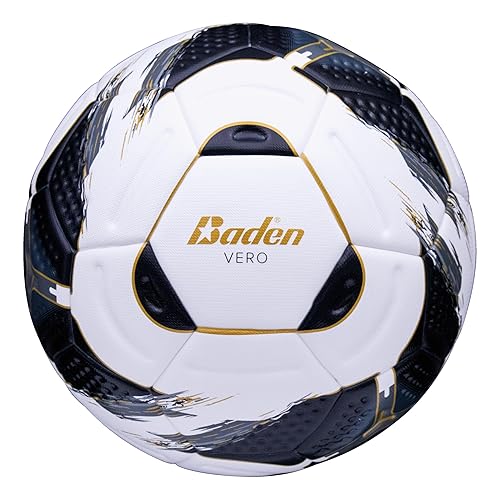 Baden | Vero | Thermal Bonded Soccer Ball | PU Cover with Dimpled Swirl Texture | All-Weather High-Performance Durability for Practice or Match…