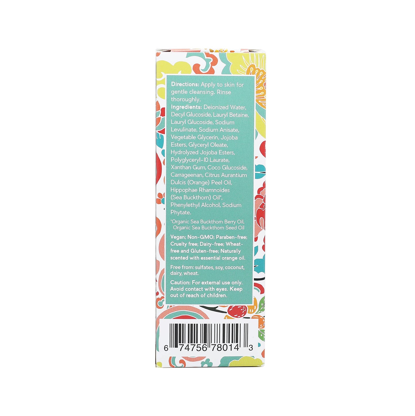 SeabuckWonders Organic Sea Buckthorn Exfoliating Daily Face Wash, Deep Cleaning, Gentle Facial Cleanser with Omega 3,6,7,9, Jojoba, pH Balanced