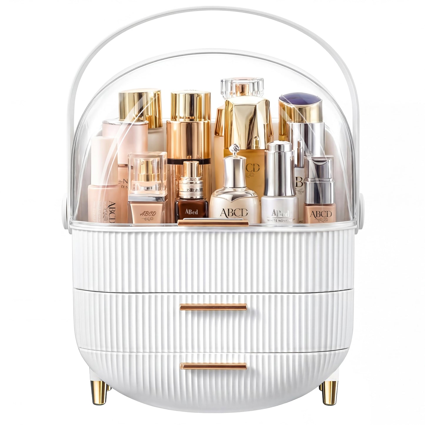 Makeup Organizer Skincare Organizers - Cosmetic Display Cases with Transparent Cover, SkinCare Organizers for Bathroom Countertop, Bedroom Vanity Beauty and Personal Care NestOrganix