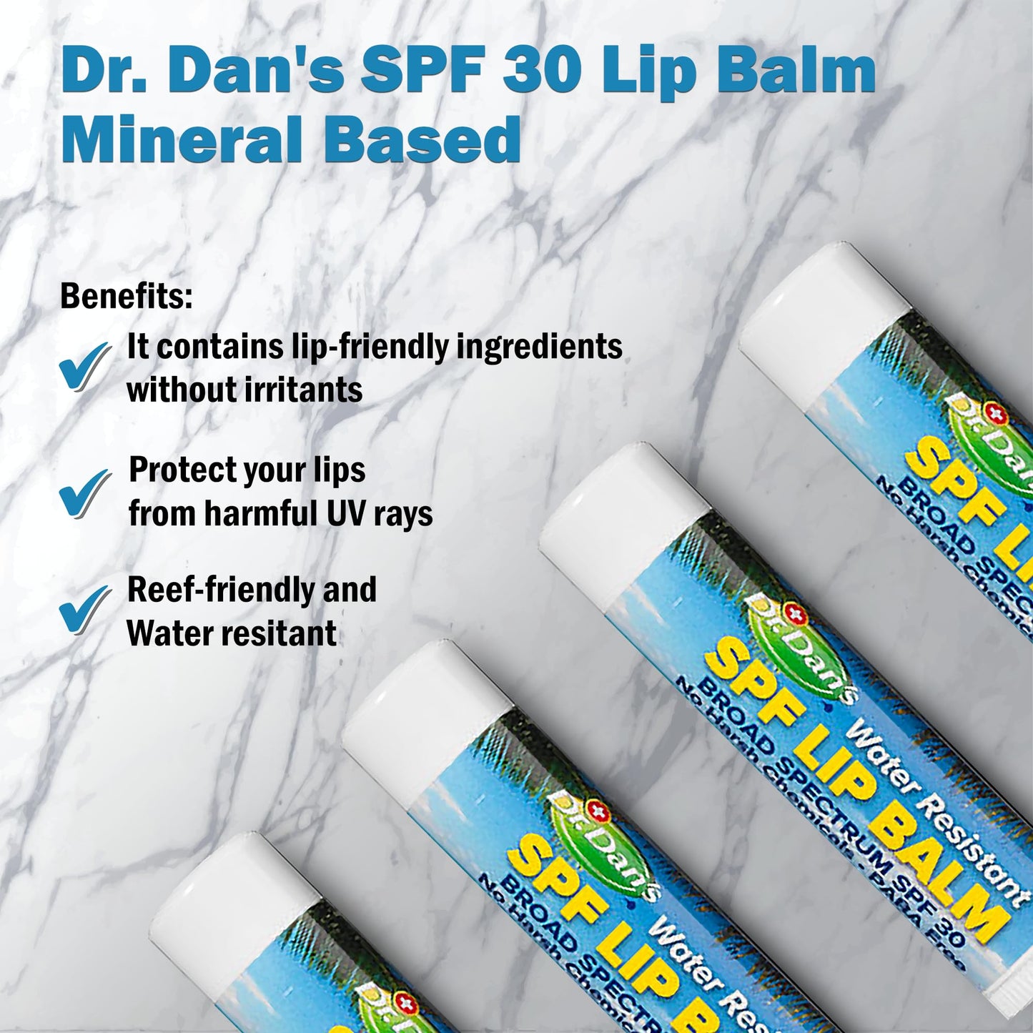 Dr. Dan's Mineral Based SPF 30 Lip Balm -1 Pack Beauty and Personal Care Dr. Dan's
