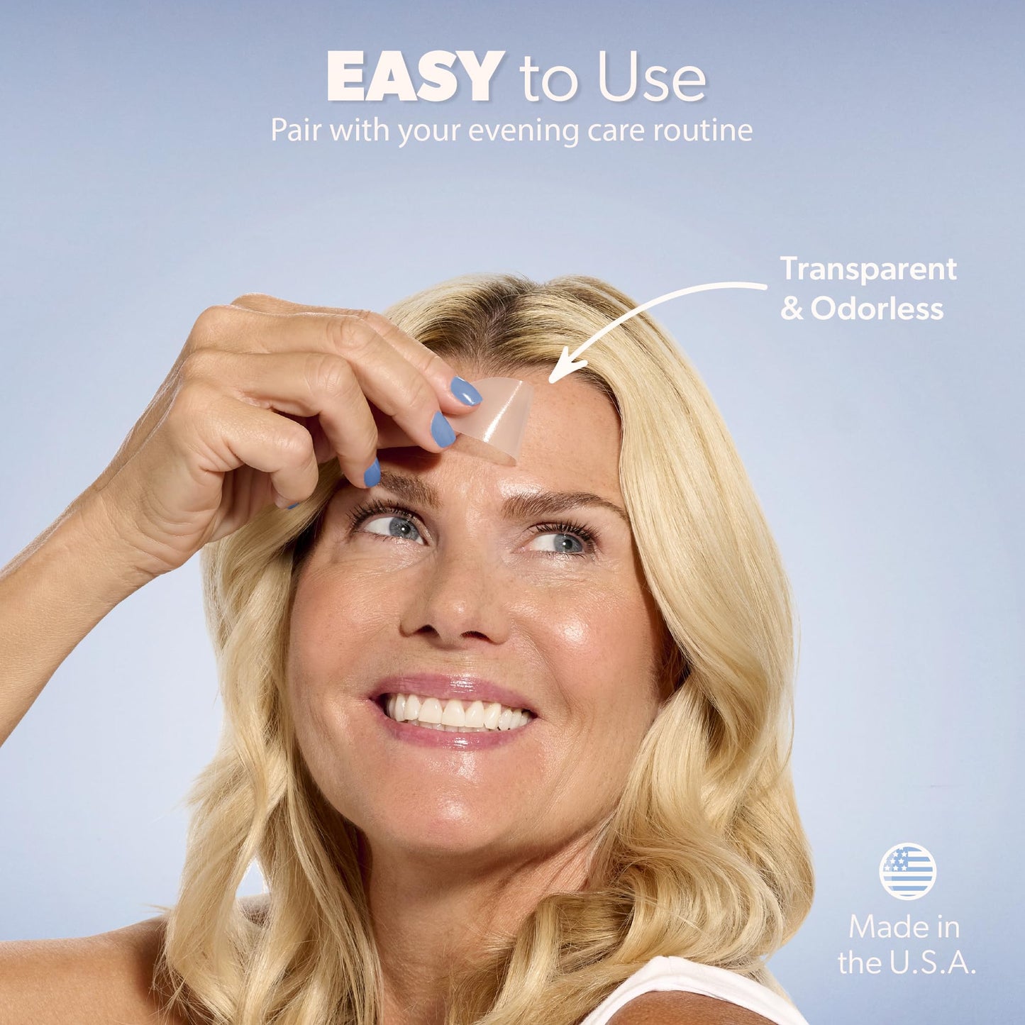 Smoothies Triangle Wrinkle Patches – 144 Overnight Facial Adhesives for Crows Feet, Elevens & More, Face Tape Made in USA