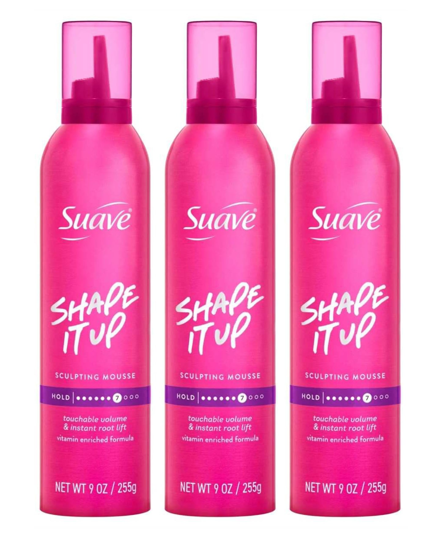 Suave Mousse Shape It Up Sculpting 9 Ounce (Pack of 3)