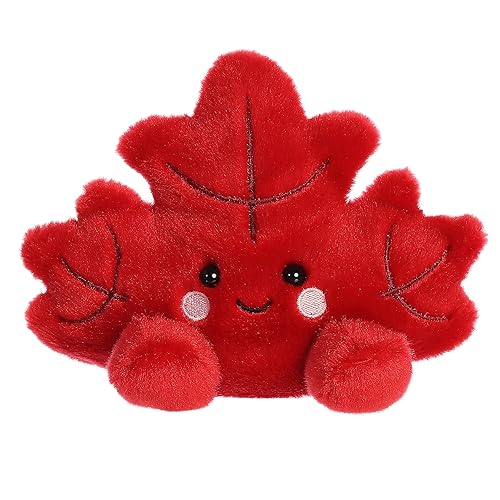 Aurora® Adorable Palm Pals™ Fall Maple Leaf™ Stuffed Animal - Pocket-Sized Play - Collectable Fun - Red 5 Inches