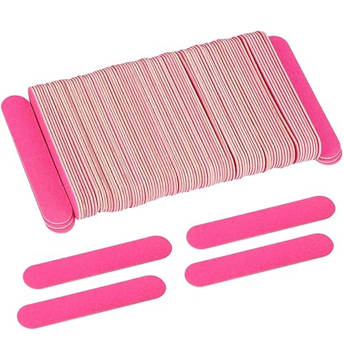 Tbestmax 200 Disposable Mini Nail File Bulk 3.4 inch Double Sided Emery Boards for Fingernail Tools 150 Grit